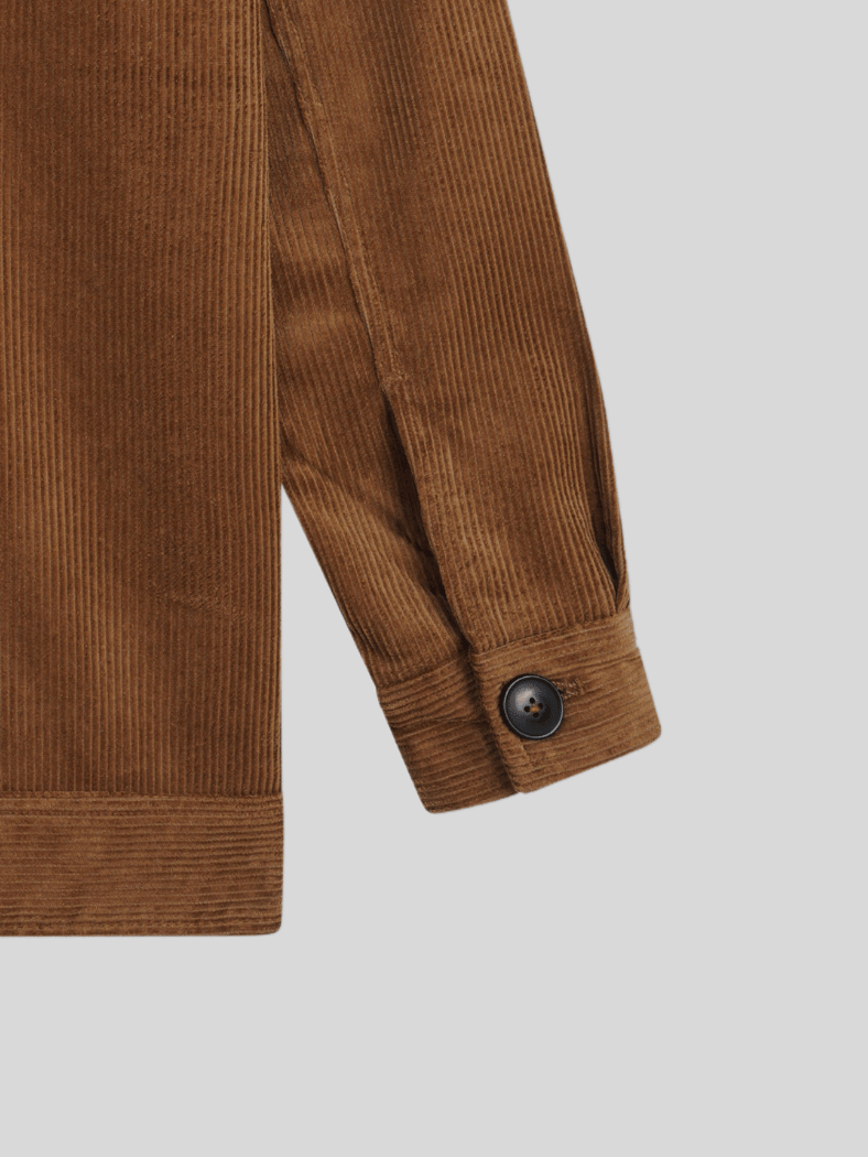 Corduroy Overshirt-Coffee Color