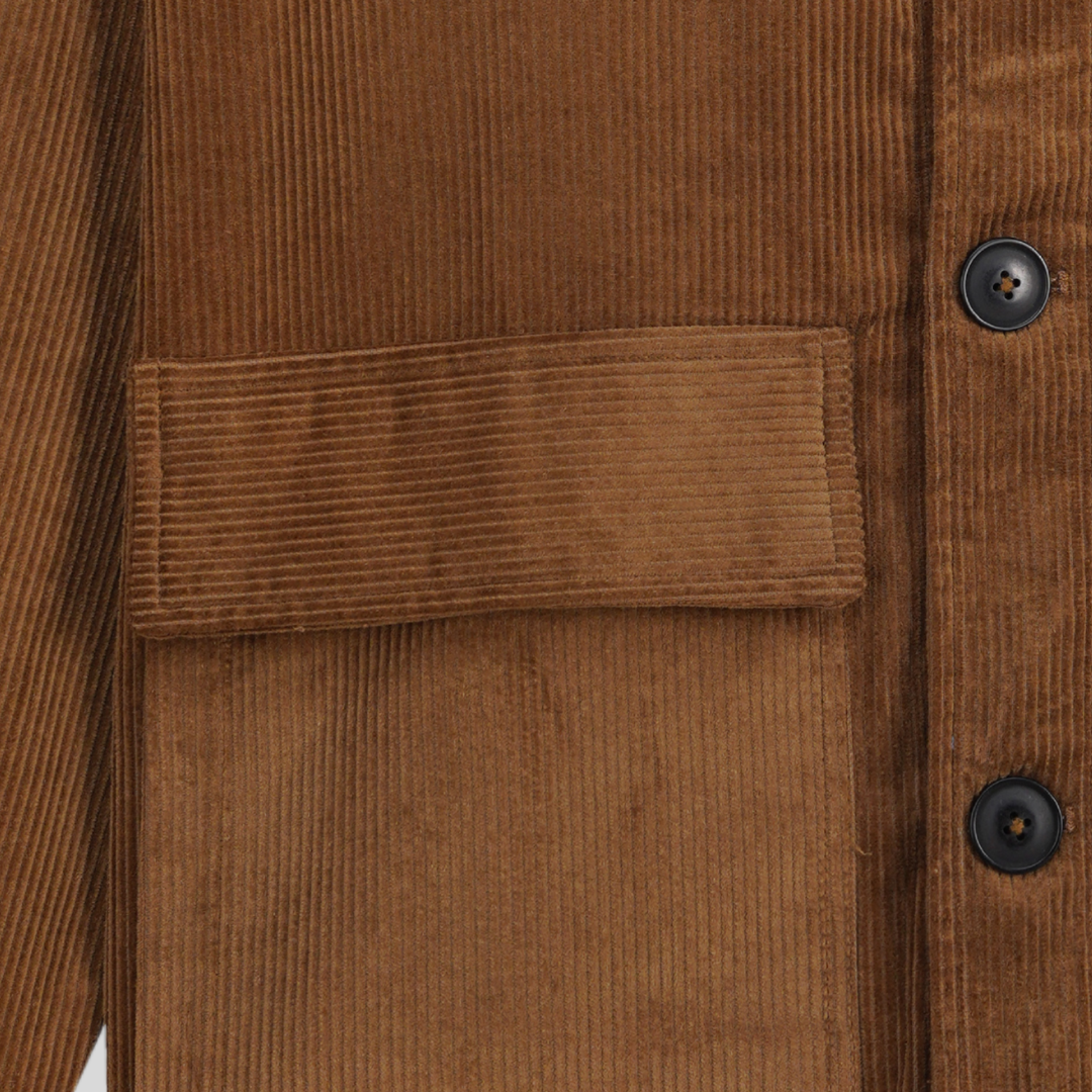 Corduroy Overshirt-Coffee Color